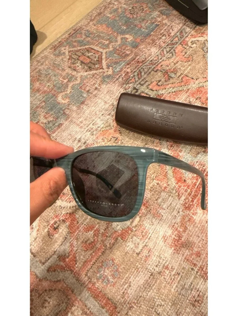 NEW Joseph Abboud JA6003 320 Men's Teal Horn Full Rim Frame Sunglasses